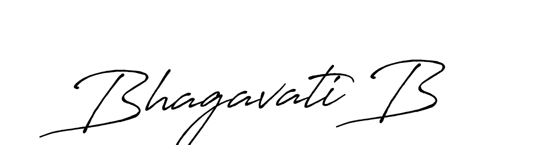 How to make Bhagavati B signature? Antro_Vectra_Bolder is a professional autograph style. Create handwritten signature for Bhagavati B name. Bhagavati B signature style 7 images and pictures png