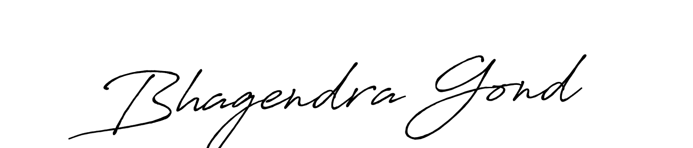 How to make Bhagendra Gond name signature. Use Antro_Vectra_Bolder style for creating short signs online. This is the latest handwritten sign. Bhagendra Gond signature style 7 images and pictures png