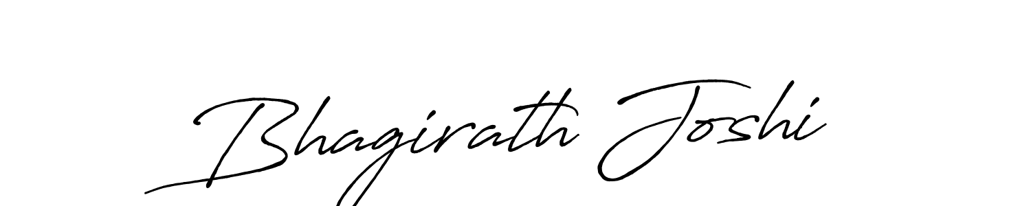 How to make Bhagirath Joshi name signature. Use Antro_Vectra_Bolder style for creating short signs online. This is the latest handwritten sign. Bhagirath Joshi signature style 7 images and pictures png