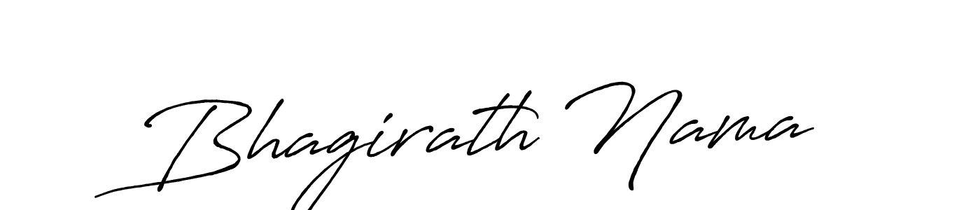 Create a beautiful signature design for name Bhagirath Nama. With this signature (Antro_Vectra_Bolder) fonts, you can make a handwritten signature for free. Bhagirath Nama signature style 7 images and pictures png