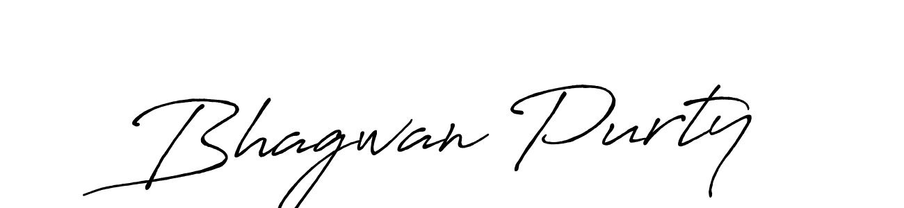 Bhagwan Purty stylish signature style. Best Handwritten Sign (Antro_Vectra_Bolder) for my name. Handwritten Signature Collection Ideas for my name Bhagwan Purty. Bhagwan Purty signature style 7 images and pictures png