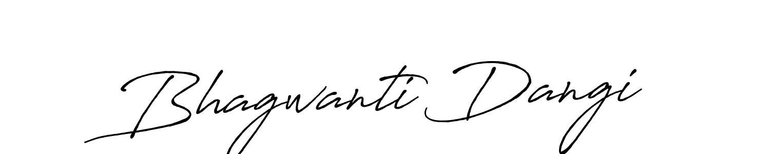 Create a beautiful signature design for name Bhagwanti Dangi. With this signature (Antro_Vectra_Bolder) fonts, you can make a handwritten signature for free. Bhagwanti Dangi signature style 7 images and pictures png