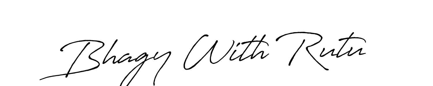 Also You can easily find your signature by using the search form. We will create Bhagy With Rutu name handwritten signature images for you free of cost using Antro_Vectra_Bolder sign style. Bhagy With Rutu signature style 7 images and pictures png