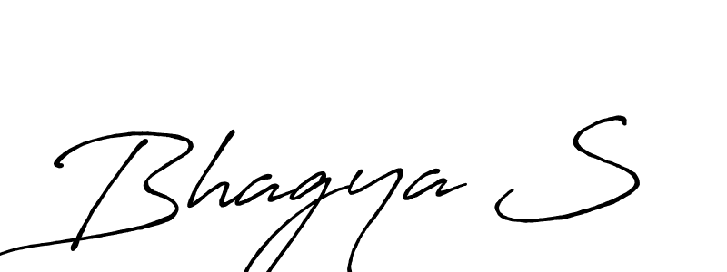 Use a signature maker to create a handwritten signature online. With this signature software, you can design (Antro_Vectra_Bolder) your own signature for name Bhagya S. Bhagya S signature style 7 images and pictures png