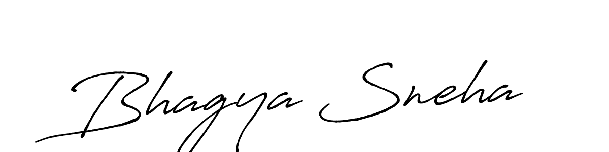 Create a beautiful signature design for name Bhagya Sneha. With this signature (Antro_Vectra_Bolder) fonts, you can make a handwritten signature for free. Bhagya Sneha signature style 7 images and pictures png