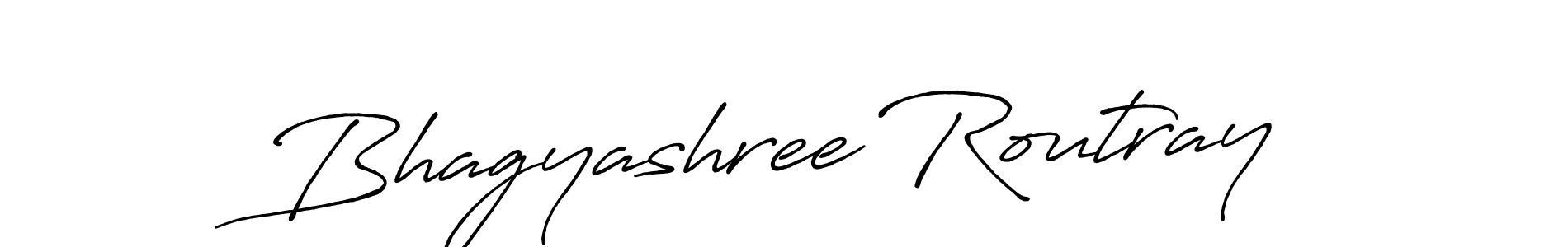 How to make Bhagyashree Routray name signature. Use Antro_Vectra_Bolder style for creating short signs online. This is the latest handwritten sign. Bhagyashree Routray signature style 7 images and pictures png