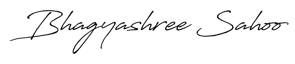 The Antro_Vectra_Bolder typeface gives name Bhagyashree Sahoo a refined look. Suitable for certificates, diplomas, and official verification. Bhagyashree Sahoo signature style 7 images and pictures png