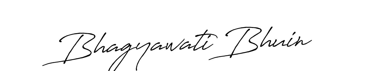 Create a beautiful signature design for name Bhagyawati Bhuin. With this signature (Antro_Vectra_Bolder) fonts, you can make a handwritten signature for free. Bhagyawati Bhuin signature style 7 images and pictures png