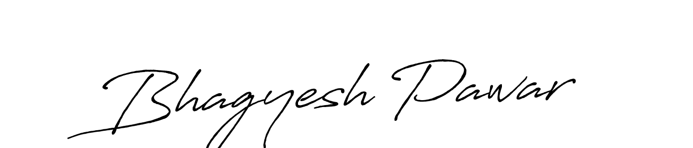 Make a beautiful signature design for name Bhagyesh Pawar. With this signature (Antro_Vectra_Bolder) style, you can create a handwritten signature for free. Bhagyesh Pawar signature style 7 images and pictures png