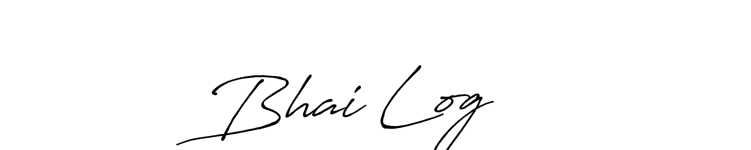 Create a beautiful signature design for name Bhai Log ❣️. With this signature (Antro_Vectra_Bolder) fonts, you can make a handwritten signature for free. Bhai Log ❣️ signature style 7 images and pictures png