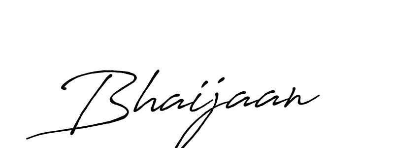 Create a beautiful signature design for name Bhaijaan. With this signature (Antro_Vectra_Bolder) fonts, you can make a handwritten signature for free. Bhaijaan signature style 7 images and pictures png