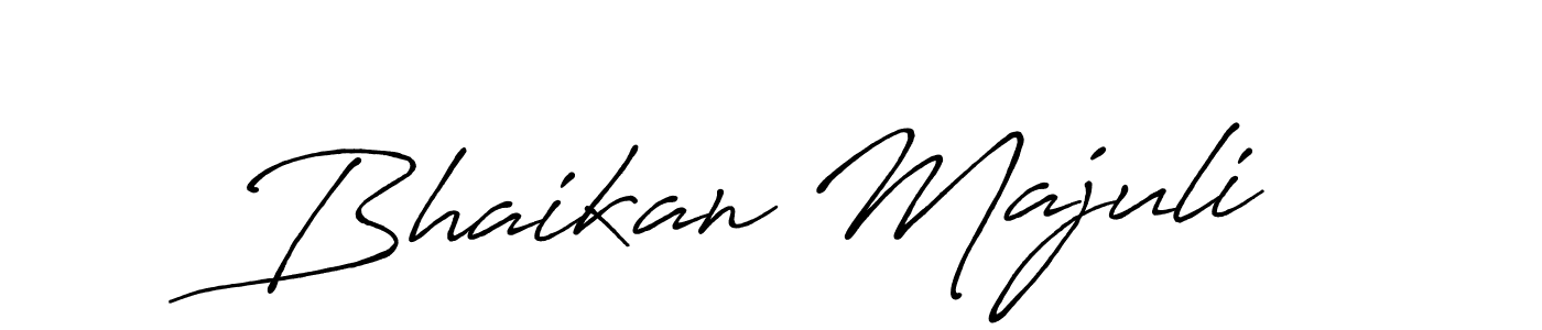 How to make Bhaikan Majuli name signature. Use Antro_Vectra_Bolder style for creating short signs online. This is the latest handwritten sign. Bhaikan Majuli signature style 7 images and pictures png