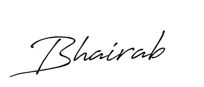 Make a beautiful signature design for name Bhairab. With this signature (Antro_Vectra_Bolder) style, you can create a handwritten signature for free. Bhairab signature style 7 images and pictures png