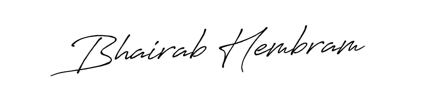 Bhairab Hembram stylish signature style. Best Handwritten Sign (Antro_Vectra_Bolder) for my name. Handwritten Signature Collection Ideas for my name Bhairab Hembram. Bhairab Hembram signature style 7 images and pictures png