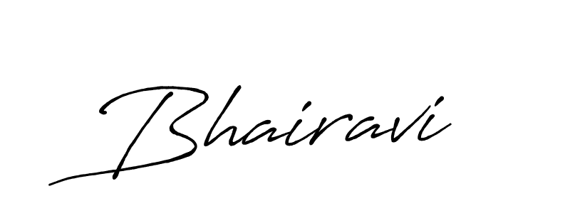 Create a beautiful signature design for name Bhairavi. With this signature (Antro_Vectra_Bolder) fonts, you can make a handwritten signature for free. Bhairavi signature style 7 images and pictures png