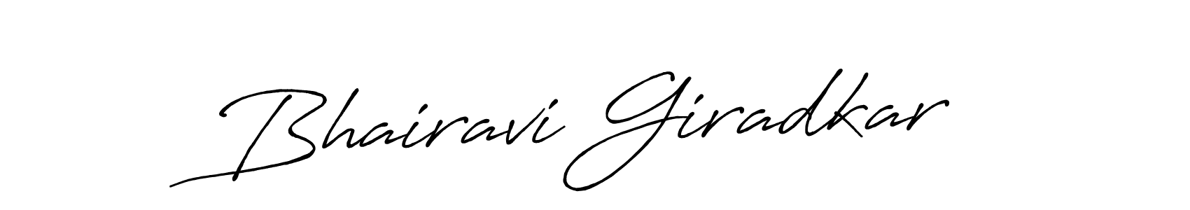 Bhairavi Giradkar stylish signature style. Best Handwritten Sign (Antro_Vectra_Bolder) for my name. Handwritten Signature Collection Ideas for my name Bhairavi Giradkar. Bhairavi Giradkar signature style 7 images and pictures png