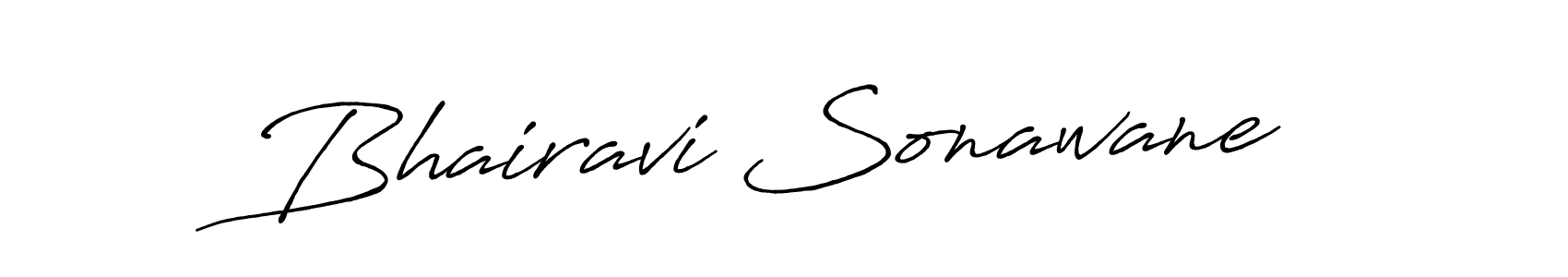 Create a beautiful signature design for name Bhairavi Sonawane. With this signature (Antro_Vectra_Bolder) fonts, you can make a handwritten signature for free. Bhairavi Sonawane signature style 7 images and pictures png