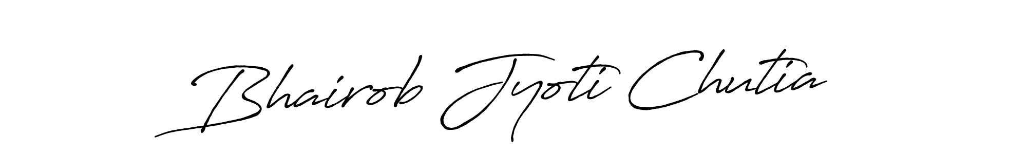 Antro_Vectra_Bolder is a professional signature style that is perfect for those who want to add a touch of class to their signature. It is also a great choice for those who want to make their signature more unique. Get Bhairob Jyoti Chutia name to fancy signature for free. Bhairob Jyoti Chutia signature style 7 images and pictures png