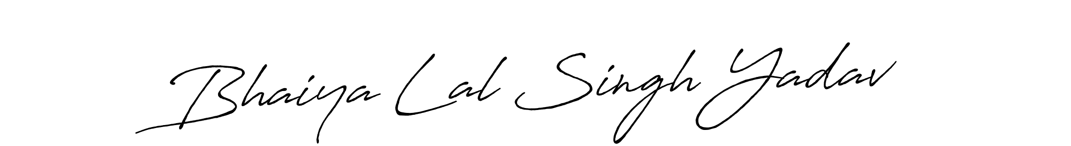 Create a beautiful signature design for name Bhaiya Lal Singh Yadav. With this signature (Antro_Vectra_Bolder) fonts, you can make a handwritten signature for free. Bhaiya Lal Singh Yadav signature style 7 images and pictures png
