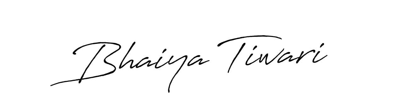 How to make Bhaiya Tiwari name signature. Use Antro_Vectra_Bolder style for creating short signs online. This is the latest handwritten sign. Bhaiya Tiwari signature style 7 images and pictures png