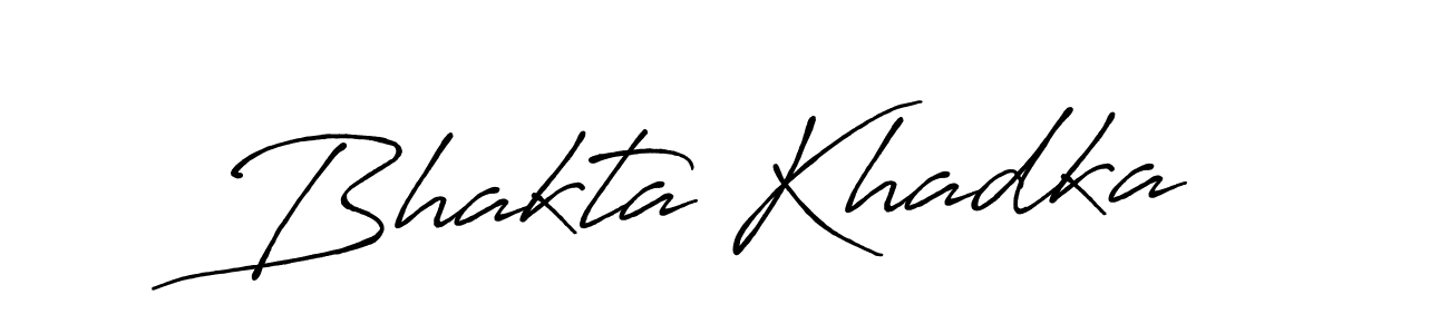 Make a beautiful signature design for name Bhakta Khadka. With this signature (Antro_Vectra_Bolder) style, you can create a handwritten signature for free. Bhakta Khadka signature style 7 images and pictures png