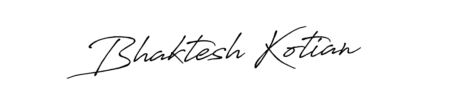 How to make Bhaktesh Kotian name signature. Use Antro_Vectra_Bolder style for creating short signs online. This is the latest handwritten sign. Bhaktesh Kotian signature style 7 images and pictures png