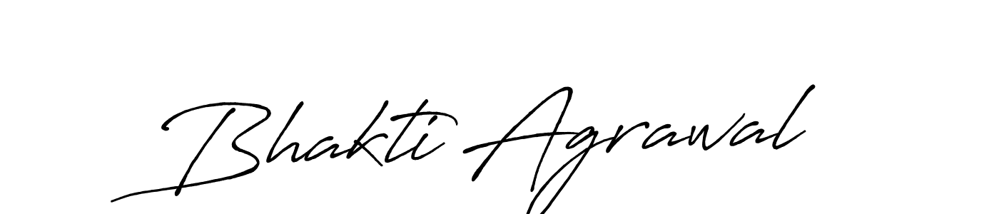 Create a beautiful signature design for name Bhakti Agrawal. With this signature (Antro_Vectra_Bolder) fonts, you can make a handwritten signature for free. Bhakti Agrawal signature style 7 images and pictures png