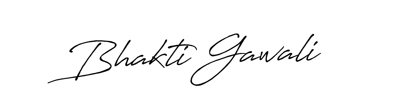 Make a beautiful signature design for name Bhakti Gawali. With this signature (Antro_Vectra_Bolder) style, you can create a handwritten signature for free. Bhakti Gawali signature style 7 images and pictures png