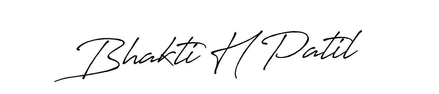 The best way (Antro_Vectra_Bolder) to make a short signature is to pick only two or three words in your name. The name Bhakti H Patil include a total of six letters. For converting this name. Bhakti H Patil signature style 7 images and pictures png