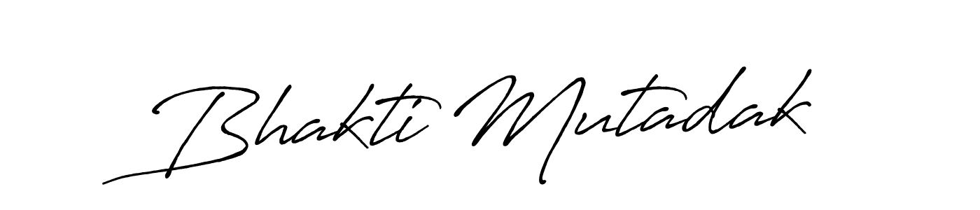 Design your own signature with our free online signature maker. With this signature software, you can create a handwritten (Antro_Vectra_Bolder) signature for name Bhakti Mutadak. Bhakti Mutadak signature style 7 images and pictures png
