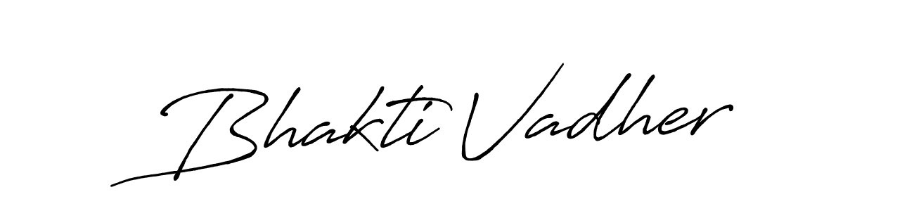 How to make Bhakti Vadher signature? Antro_Vectra_Bolder is a professional autograph style. Create handwritten signature for Bhakti Vadher name. Bhakti Vadher signature style 7 images and pictures png