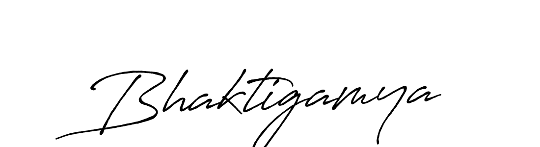 How to make Bhaktigamya name signature. Use Antro_Vectra_Bolder style for creating short signs online. This is the latest handwritten sign. Bhaktigamya signature style 7 images and pictures png