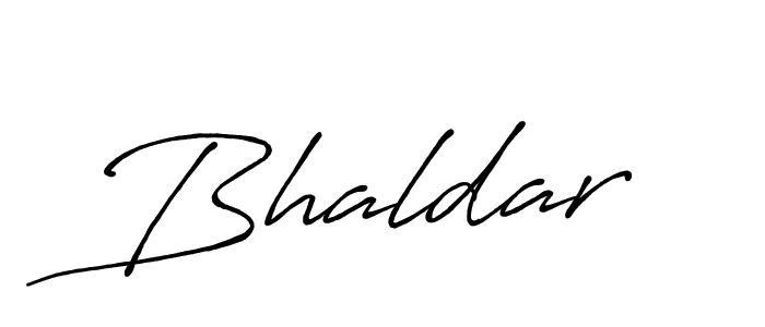 Create a beautiful signature design for name Bhaldar. With this signature (Antro_Vectra_Bolder) fonts, you can make a handwritten signature for free. Bhaldar signature style 7 images and pictures png