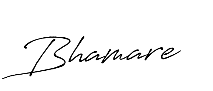 Make a beautiful signature design for name Bhamare. With this signature (Antro_Vectra_Bolder) style, you can create a handwritten signature for free. Bhamare signature style 7 images and pictures png