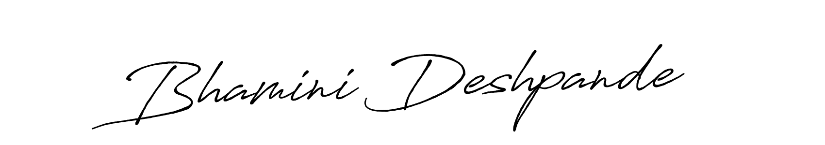 Use a signature maker to create a handwritten signature online. With this signature software, you can design (Antro_Vectra_Bolder) your own signature for name Bhamini Deshpande. Bhamini Deshpande signature style 7 images and pictures png