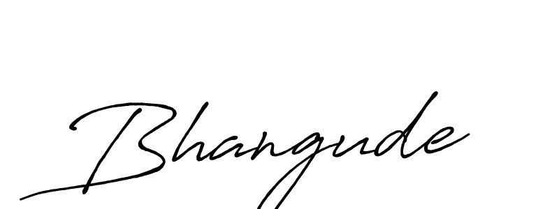 Use a signature maker to create a handwritten signature online. With this signature software, you can design (Antro_Vectra_Bolder) your own signature for name Bhangude. Bhangude signature style 7 images and pictures png