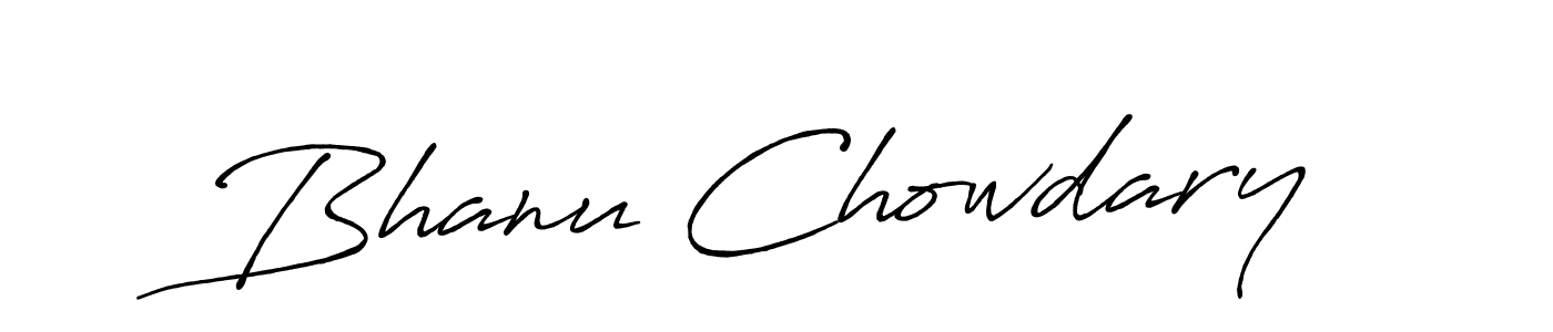 Create a beautiful signature design for name Bhanu Chowdary. With this signature (Antro_Vectra_Bolder) fonts, you can make a handwritten signature for free. Bhanu Chowdary signature style 7 images and pictures png