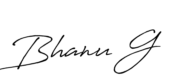 Create a beautiful signature design for name Bhanu G. With this signature (Antro_Vectra_Bolder) fonts, you can make a handwritten signature for free. Bhanu G signature style 7 images and pictures png