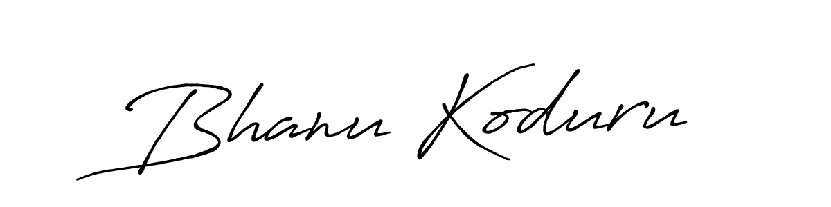 Bhanu Koduru stylish signature style. Best Handwritten Sign (Antro_Vectra_Bolder) for my name. Handwritten Signature Collection Ideas for my name Bhanu Koduru. Bhanu Koduru signature style 7 images and pictures png