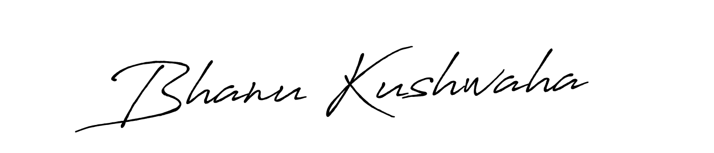 Bhanu Kushwaha stylish signature style. Best Handwritten Sign (Antro_Vectra_Bolder) for my name. Handwritten Signature Collection Ideas for my name Bhanu Kushwaha. Bhanu Kushwaha signature style 7 images and pictures png