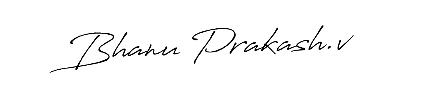 Design your own signature with our free online signature maker. With this signature software, you can create a handwritten (Antro_Vectra_Bolder) signature for name Bhanu Prakash.v. Bhanu Prakash.v signature style 7 images and pictures png