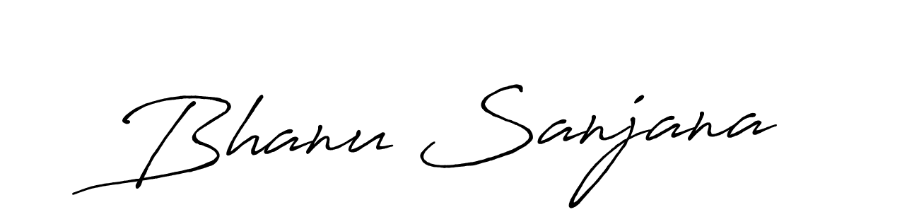 The best way (Antro_Vectra_Bolder) to make a short signature is to pick only two or three words in your name. The name Bhanu Sanjana include a total of six letters. For converting this name. Bhanu Sanjana signature style 7 images and pictures png