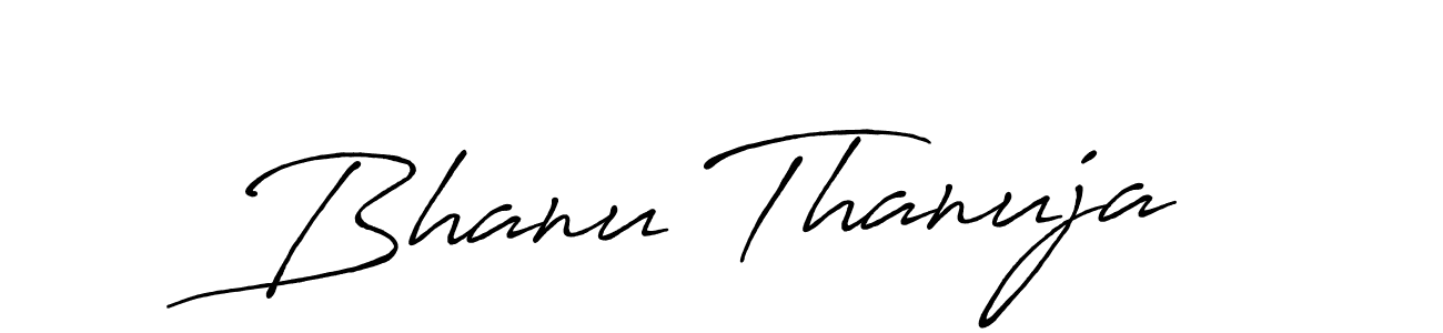 Use a signature maker to create a handwritten signature online. With this signature software, you can design (Antro_Vectra_Bolder) your own signature for name Bhanu Thanuja. Bhanu Thanuja signature style 7 images and pictures png