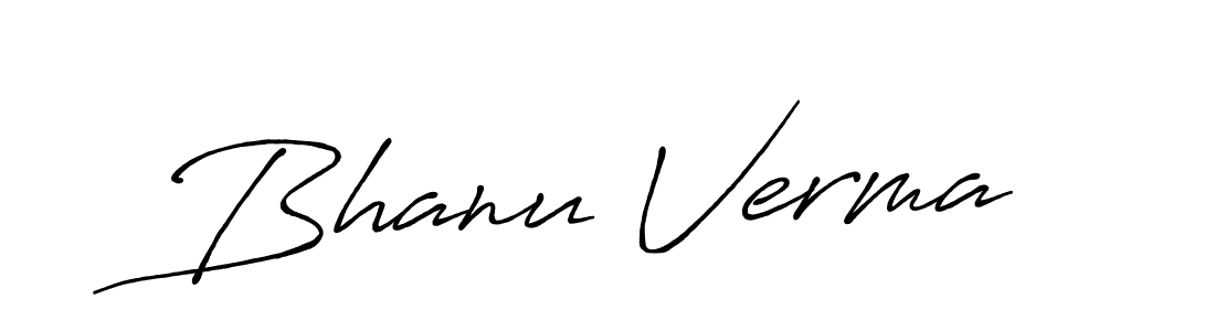 Antro_Vectra_Bolder is a professional signature style that is perfect for those who want to add a touch of class to their signature. It is also a great choice for those who want to make their signature more unique. Get Bhanu Verma name to fancy signature for free. Bhanu Verma signature style 7 images and pictures png