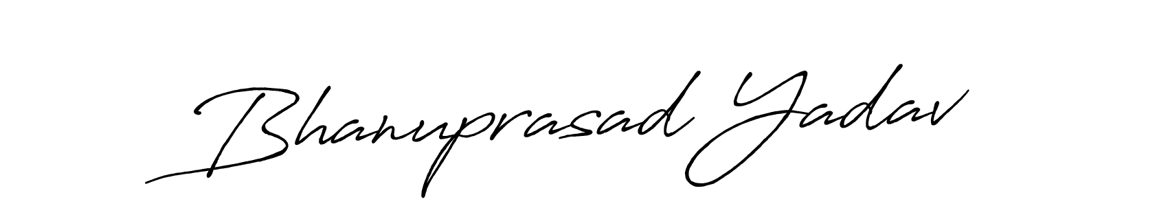 Create a beautiful signature design for name Bhanuprasad Yadav. With this signature (Antro_Vectra_Bolder) fonts, you can make a handwritten signature for free. Bhanuprasad Yadav signature style 7 images and pictures png