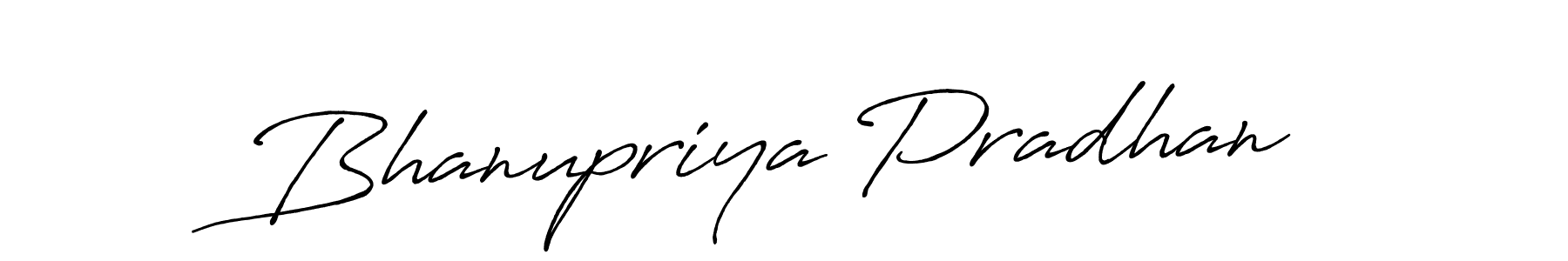 Antro_Vectra_Bolder is a professional signature style that is perfect for those who want to add a touch of class to their signature. It is also a great choice for those who want to make their signature more unique. Get Bhanupriya Pradhan name to fancy signature for free. Bhanupriya Pradhan signature style 7 images and pictures png