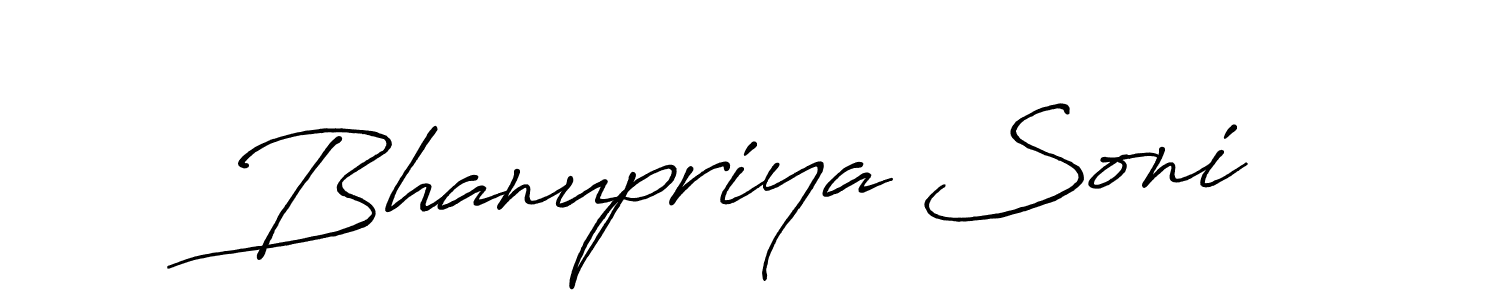 How to make Bhanupriya Soni signature? Antro_Vectra_Bolder is a professional autograph style. Create handwritten signature for Bhanupriya Soni name. Bhanupriya Soni signature style 7 images and pictures png