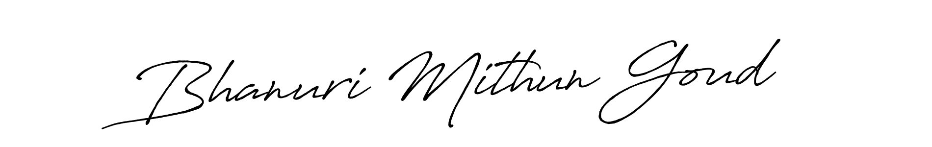 How to make Bhanuri Mithun Goud signature? Antro_Vectra_Bolder is a professional autograph style. Create handwritten signature for Bhanuri Mithun Goud name. Bhanuri Mithun Goud signature style 7 images and pictures png