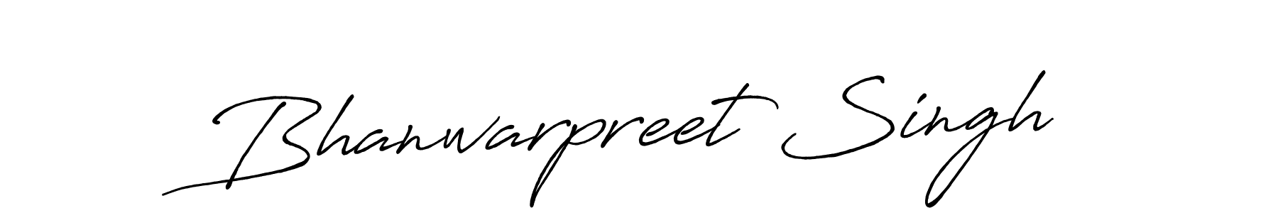 Create a beautiful signature design for name Bhanwarpreet Singh. With this signature (Antro_Vectra_Bolder) fonts, you can make a handwritten signature for free. Bhanwarpreet Singh signature style 7 images and pictures png