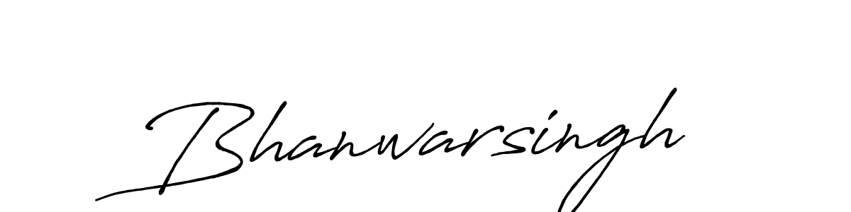 Create a beautiful signature design for name Bhanwarsingh. With this signature (Antro_Vectra_Bolder) fonts, you can make a handwritten signature for free. Bhanwarsingh signature style 7 images and pictures png